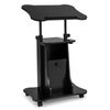 Costway Mobile Lectern Podium Stand Adjustable Laptop Table Black