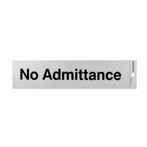 Sandleford 245 x 58mm No Admittance Self Adhesive Sign