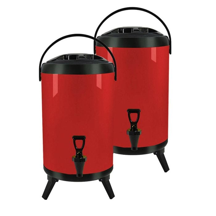SOGA 2X Stainless Steel Insulated Beverage Dispenser with Tap 18L Red
