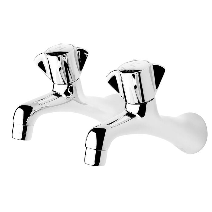 Foreno 15mm Chrome Espree Roulette Sink Taps - Suits All Pressures