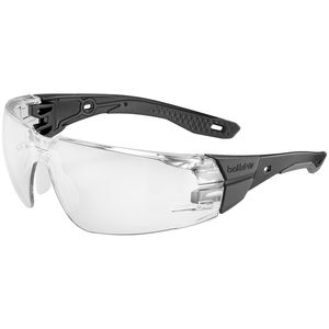 Bollé Safety Black/Grey Temples Clear Platinum Lens Rush+ 2.0 Safety Glasses