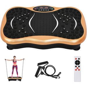 Advwin Vibration Plate Exercise Machine, Home Gym Full Body Exercise Platform Gold