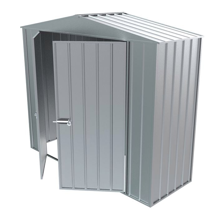 Build-a-Shed 2.3 x 0.8 x 2.3m Gable No Side Doors Shed - Zinc