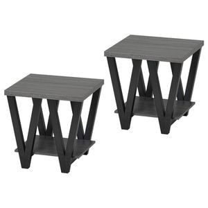 Familand 2 Piece Side Table Set in Dark Grey
