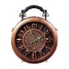 Catzon Clock Crossbody Purse For Women Pu Leather Steampunk Messenger Bag-brown
