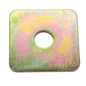Hobson M12 50 x 3mm Zinc Yellow Square Washer - 200 Pack