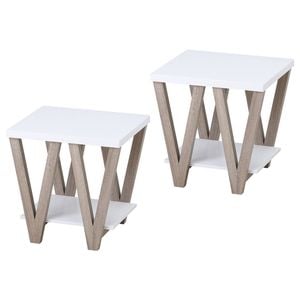 Familand 2 Piece Side Table Set in White