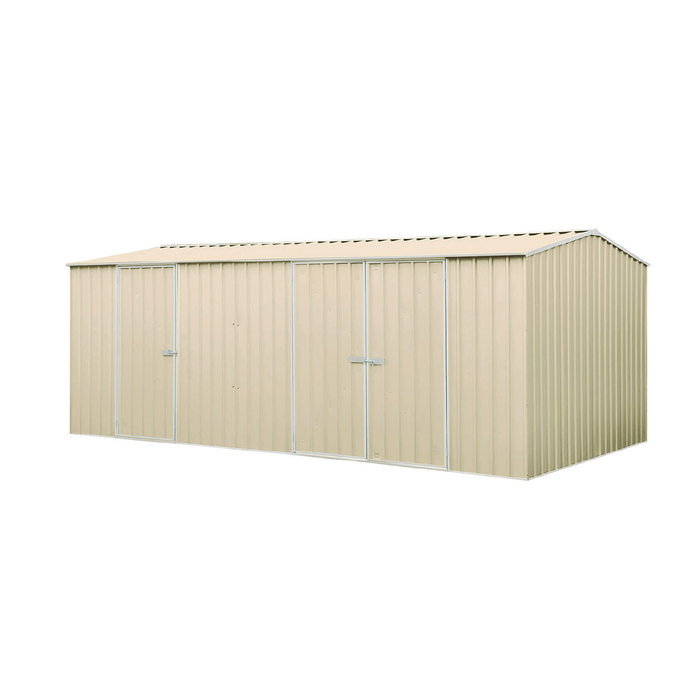 Absco Sheds 5.22 x 2.26 x 2.06m Cream Economy Three Door Garden Shed