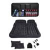 SOGA Car Bundle – Black Leather Back Seat Storage Organizer & Inflatable Boot Mattress