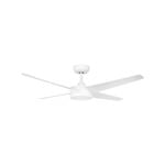 Brilliant 132cm White Smart And Tri Colour LED Light 4 Bladed Grace ABS Ceiling Fan