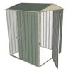 Build-a-Shed 1.5 x 1.5 x 2.3m Single Hinged Door Gable Shed with Single Sliding Side Door - Green
