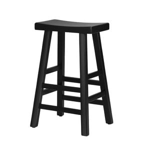 Oikiture Bar Stool Wooden Black