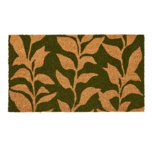 Madras Link 40 x 60cm Olive Green Leaf Coir Mat