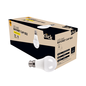 Click A60 BC LED 810lm Warm White 8W Globe - 10 Pack