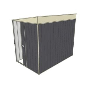 Build-a-Shed 1.5 x 2.3 x 2m Sliding Door Tunnel Shed - Grey