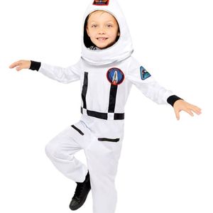 White Astronaut Jumpsuit Child Costume - 8-10, Unisex