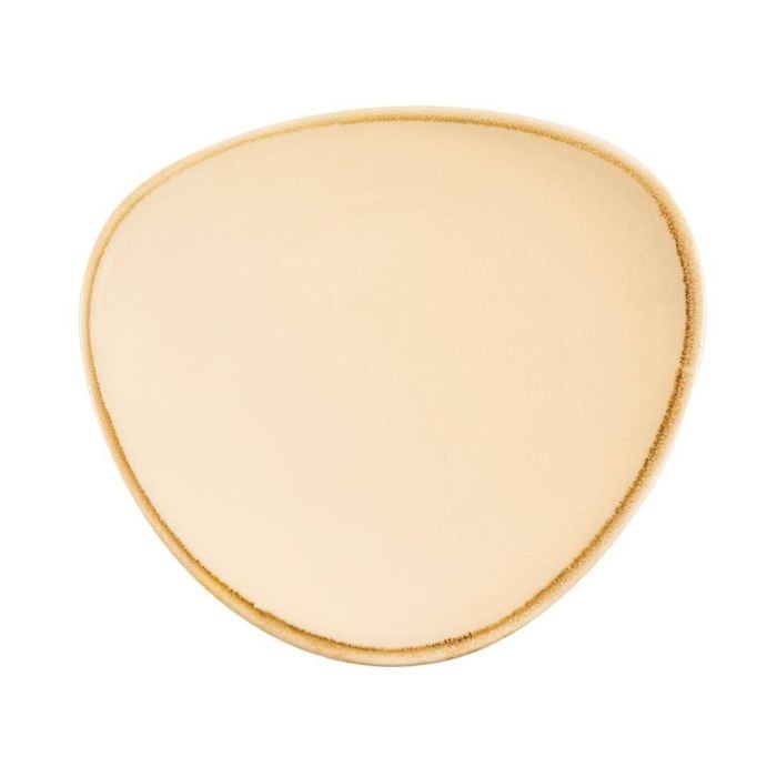 Olympia Triangular Plate Kiln Sandstone 280mm Commercial Tableware Ceramic Dinnerware