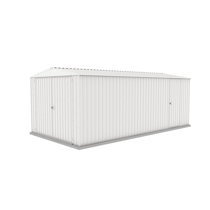 Absco Sheds 3.00W x 5.96D x 2.30m Surfmist Double Door Highlander Garden Shed