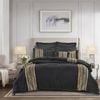 6pc Bianca Raffaello Super King Black Polyester Comforter Set