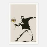 Galrie Banksy Love is in the Air Flower Thrower Artwork - 2003 Limited Edition Print, Poster Only, A4 21 x 30cm (8 x 12inch)