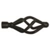Windoware Black Long Basket Finial Curtain Accessory - 2 Pack