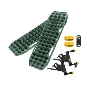 Bunker Indust 2PCS Recovery Tracks Board Green 10T + Side Mounting Bracket Kit