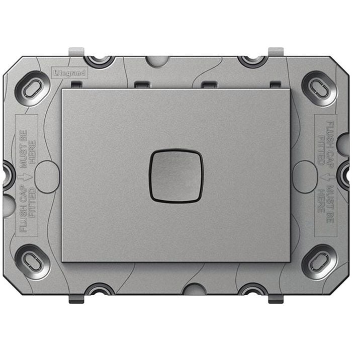 HPM ARTEOR 1 Gang Push Button Light Switch - Magnesium