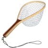 60cm Fly Fishing Landing Net Nylon Rubber Trout Fish Catcher Wooden Handle Carp