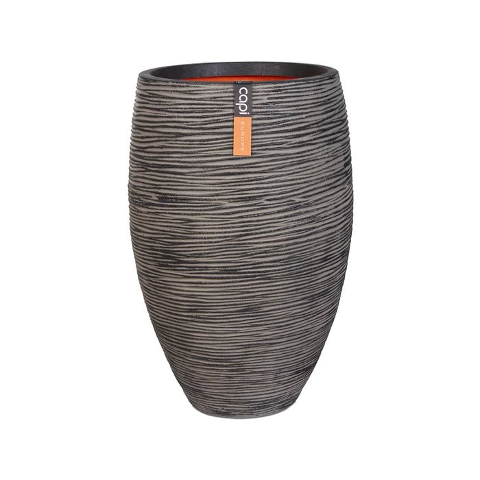 Capi 40 x 60cm Anthracite Rib Outdoor Plant Pot