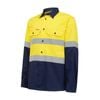 Hard Yakka Yellow / Navy Hi Vis Taped Long Sleeve Shirt - Size S