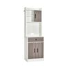 Costway 2 Door Tall Display Cabinet Pantry Cabinet 5 Adjustable Shelves Kitchen Bathroom Laundry White