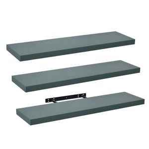Takara Seiso Floating Wall Shelves Display Rack (set Of 3) Large 90cm Green