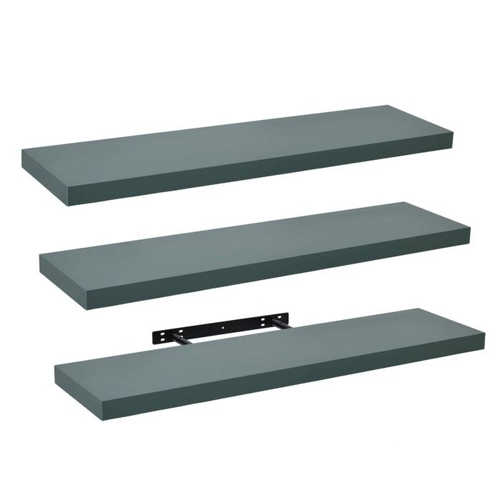 Takara Seiso Floating Wall Shelves Display Rack (set Of 3) Large 90cm Green