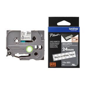 Brother 24mm Black on White TZe-SE5 Labelling Tape
