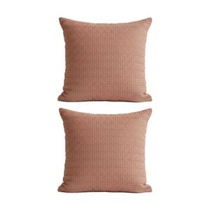 2PK Cloud Linen Celeste Cotton Waffle European Pillowcase Rust 65x65cm
