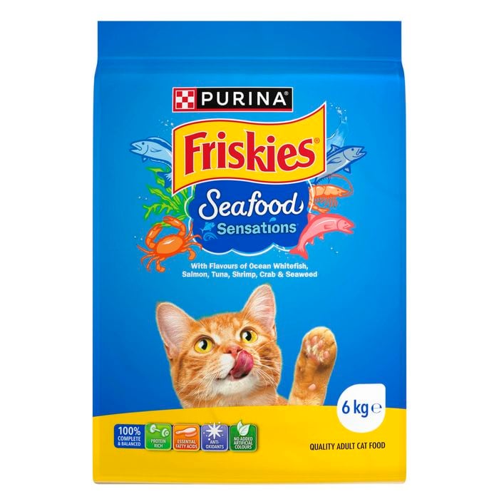 Friskies 6kg Adult Seafood Sensations Dry Cat Food