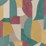 Ennedi Maroon Ochre Wallpaper. 53cm x 10.05m