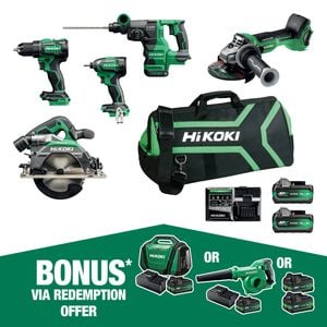 HiKOKI 18V 5 Piece Brushless Combo Kit KC18D5P2(HRZ)