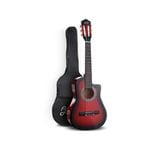 Alpha 34" Guitar Classical Acoustic Cutaway Wooden Kids 1/2 Size Red