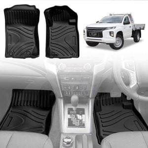 3D Floor Mats for Mitsubishi Triton MQ MR Single Cab 2015-2024 Heavy Duty Carpet Liners Set