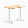 Desky Fixed Height Mini Natural Rubberwood Desk 800 X 500mm White Frame