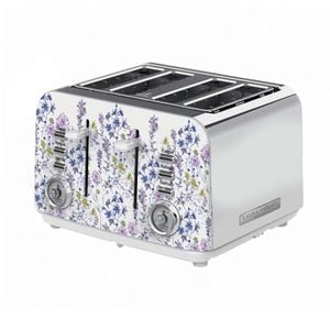 Laura Ashley Stainless Steel 4 Slice Toaster - Wild Meadow