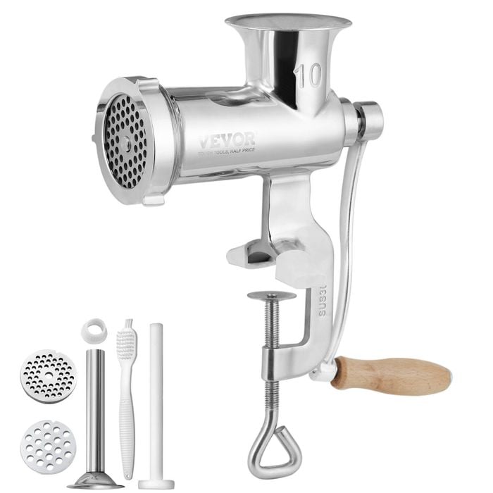 VEVOR 3.1in Meat Grinder Manual Sausage Filler Stainless Steel with Clamp