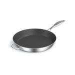 SOGA Stainless Steel Fry Pan 34cm Frying Pan FryPan Non Stick Interior