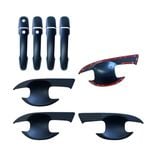Keyless Smart Door Handles Bowl Inserts for Mitsubishi Triton 2015-2024 Matt Black protector