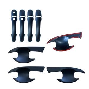 Keyless Smart Door Handles Bowl Inserts for Mitsubishi Triton 2015-2024 Matt Black protector