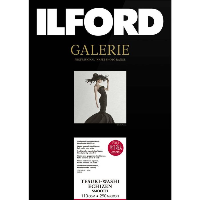 Ilford Galerie Tesuki-Washi Echizen Smooth 110GSM A3+ Deckle Edge 10 Sheets