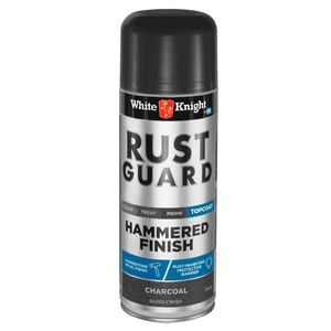 White Knight Rust Guard 350g Charcoal Gloss Hammered Finish Spray Paint