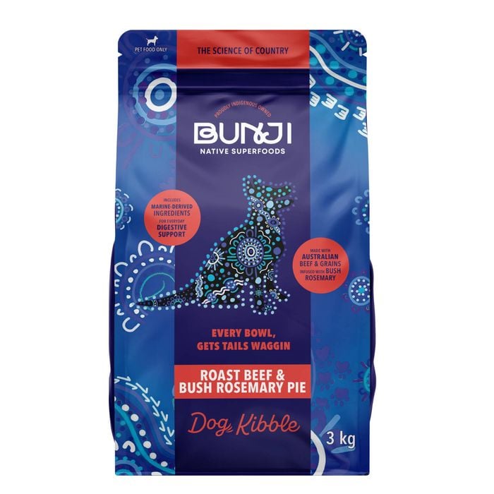 Bunji- Roast Beef & Bush Rosemary Pie Kibble 3kg