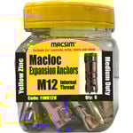 Macsim M12 Yellow Zinc Medium Duty Macloc Expansion Anchors - 6 Pack